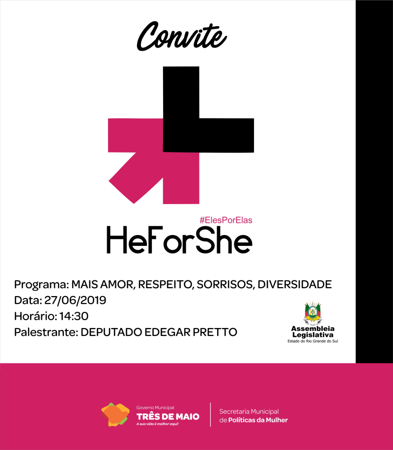 Governo Municipal de Três de Maio adere a campanha global HeForShe 